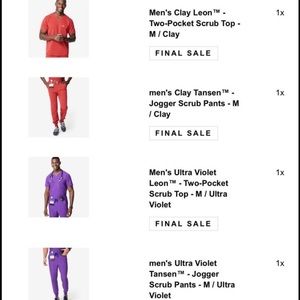 (2 sets total) FIGS Scrubs- Joggers and Shirts